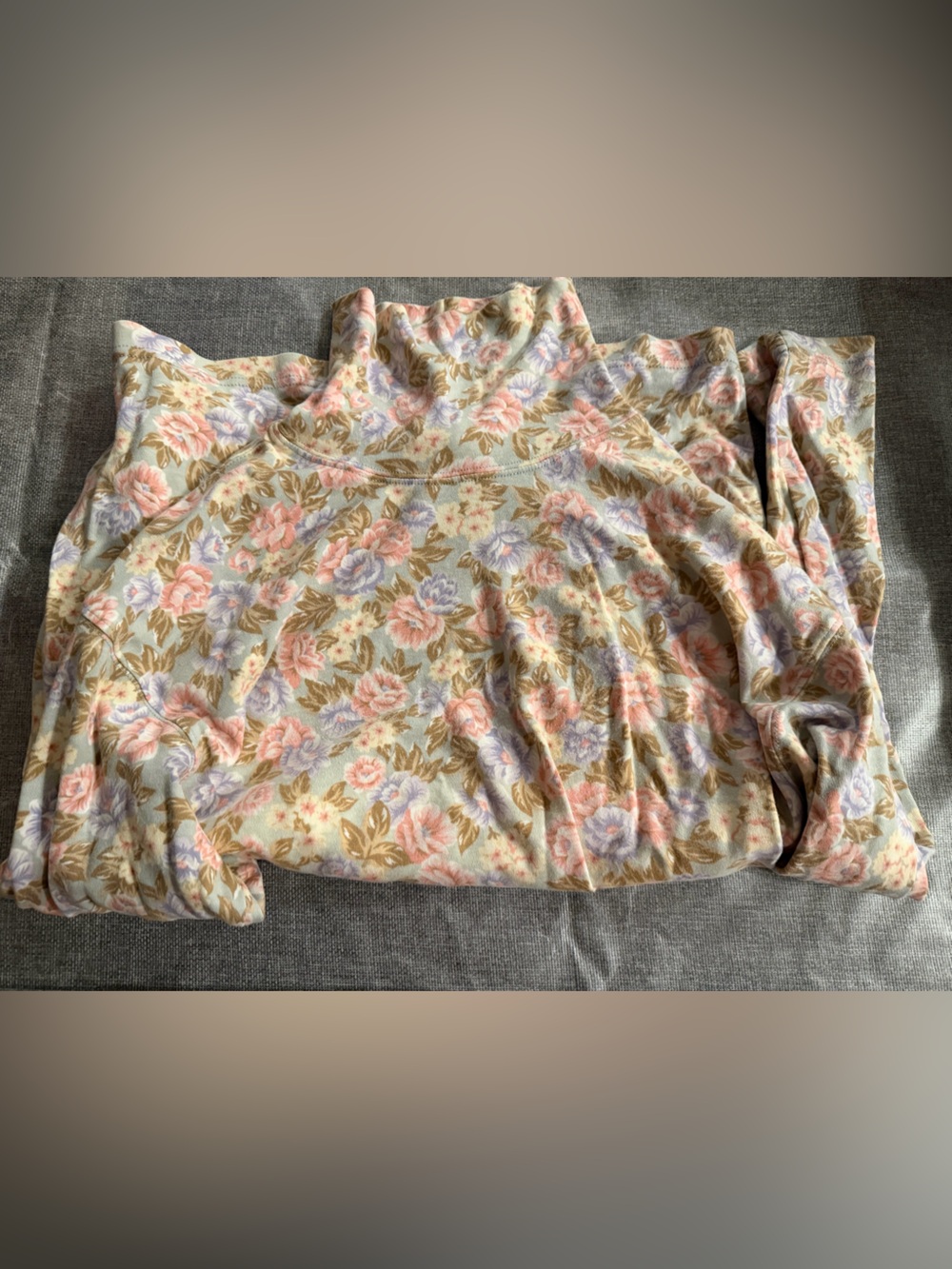 Talbots Floral Print Top in Pink, Lavender & Cream
